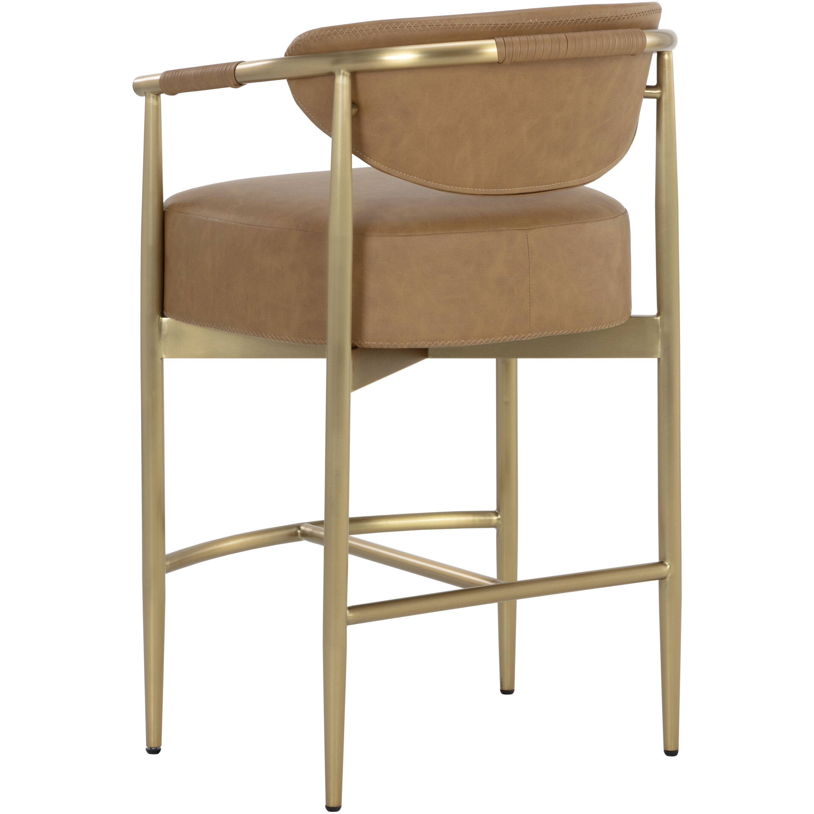 Heloise 36 inch Milliken Cognac Counter Stool